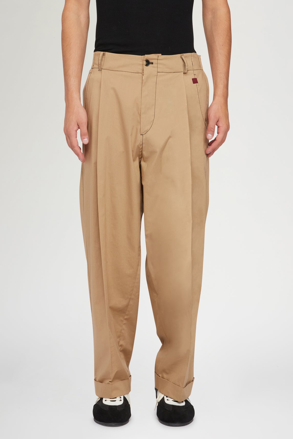 Beige Cotton Trousers