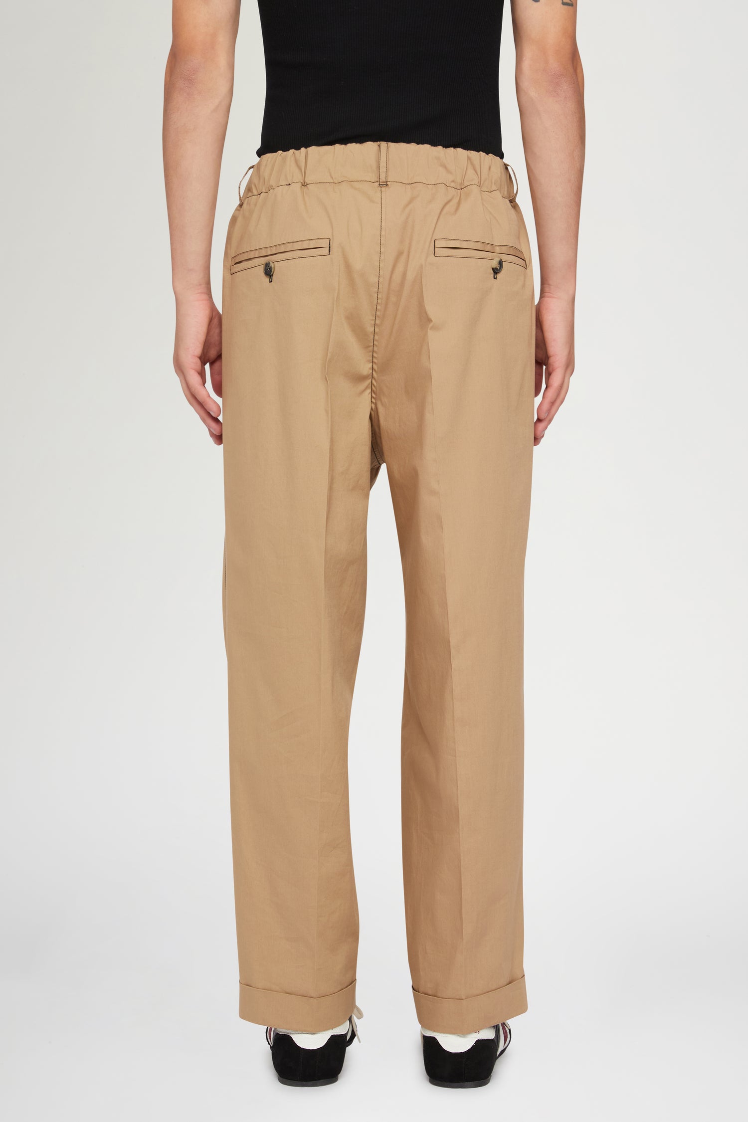 Pantaloni di Cotone Beige