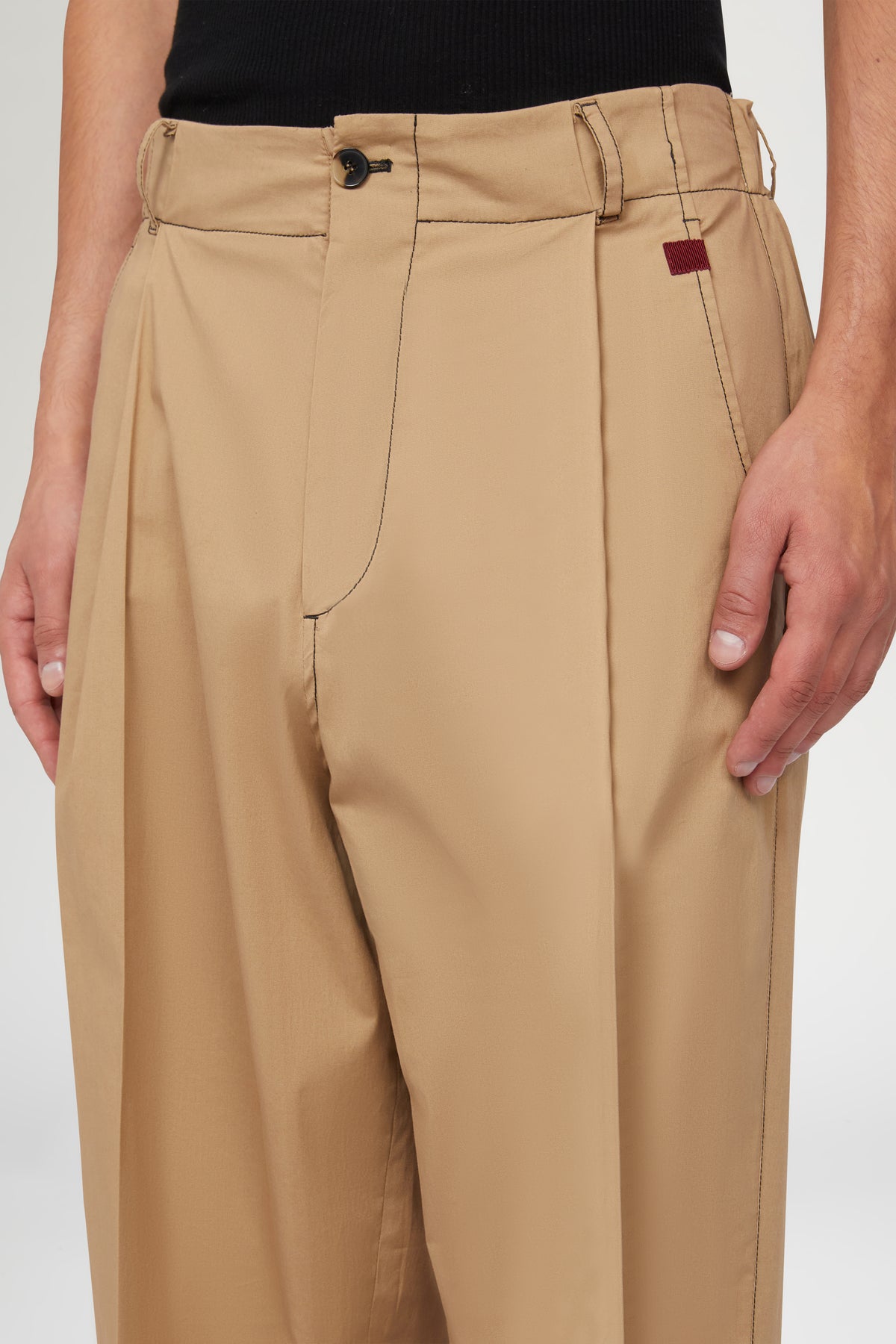Beige Cotton Trousers
