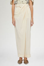 Pantaloni Gamba Larga Crema