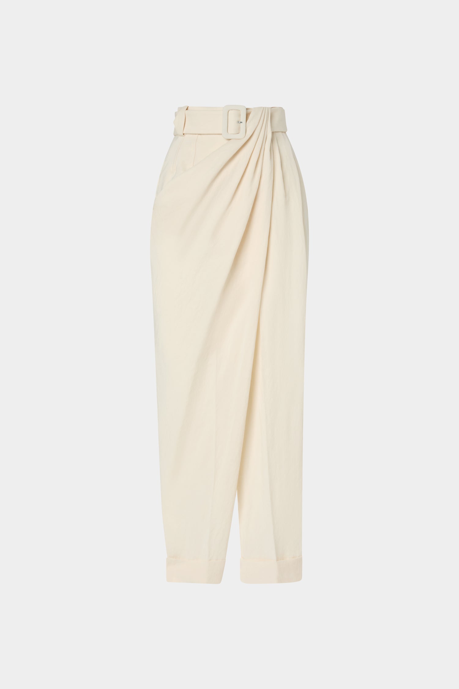Pantaloni Gamba Larga Crema