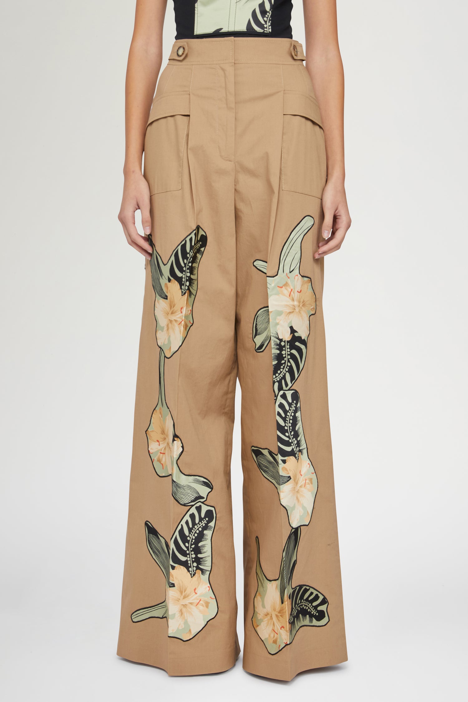 Pantaloni Palazzo Patchwork Ibiscus