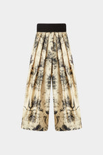 Wide-Leg Pants Tropical Print