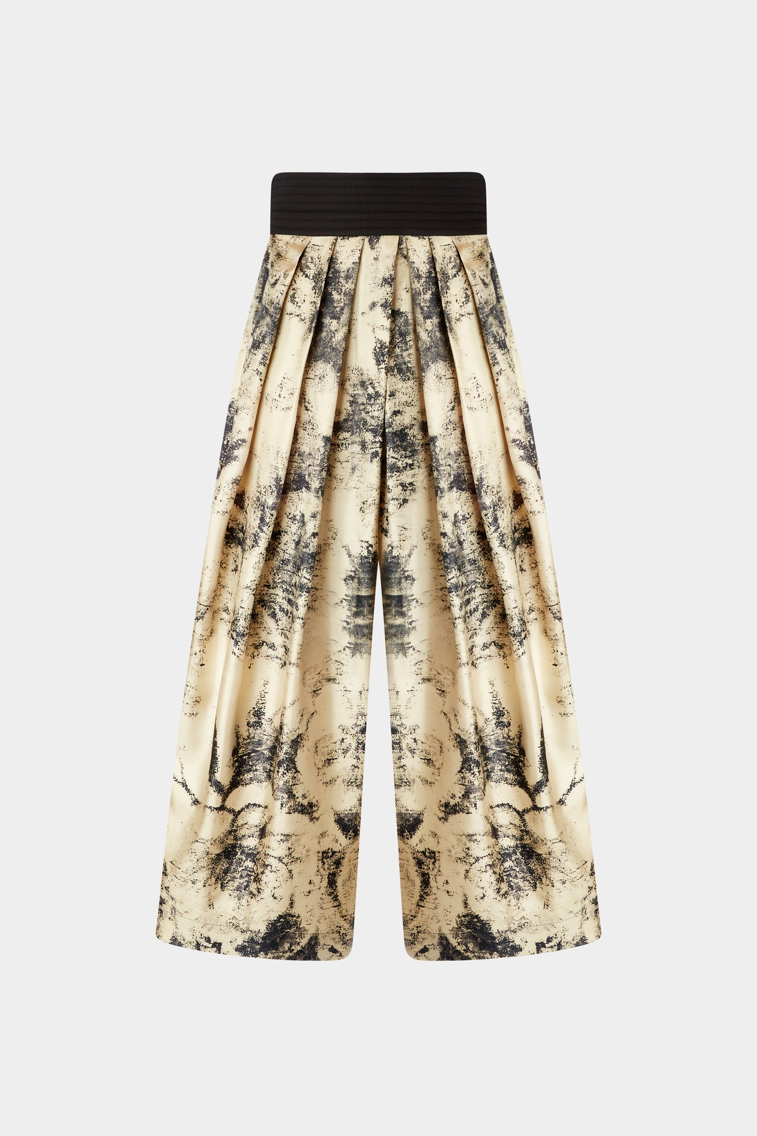 Wide-Leg Pants Tropical Print