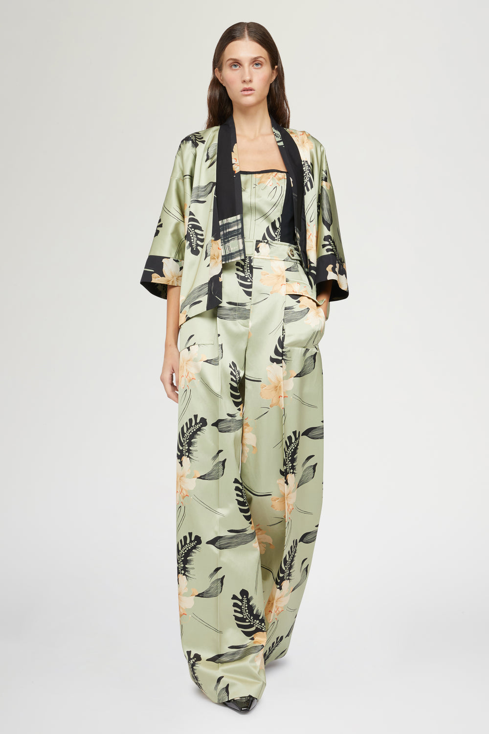 Palazzo Pants Ibiscus Print