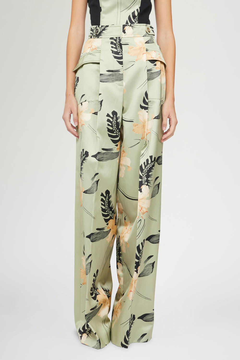 Palazzo Pants Ibiscus Print