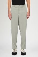 Sage Green Straight-Leg Trousers