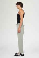 Sage Green Straight-Leg Trousers