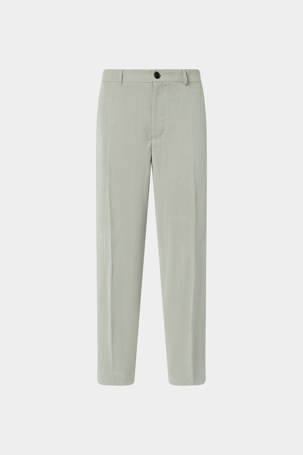 Sage Green Straight-Leg Trousers