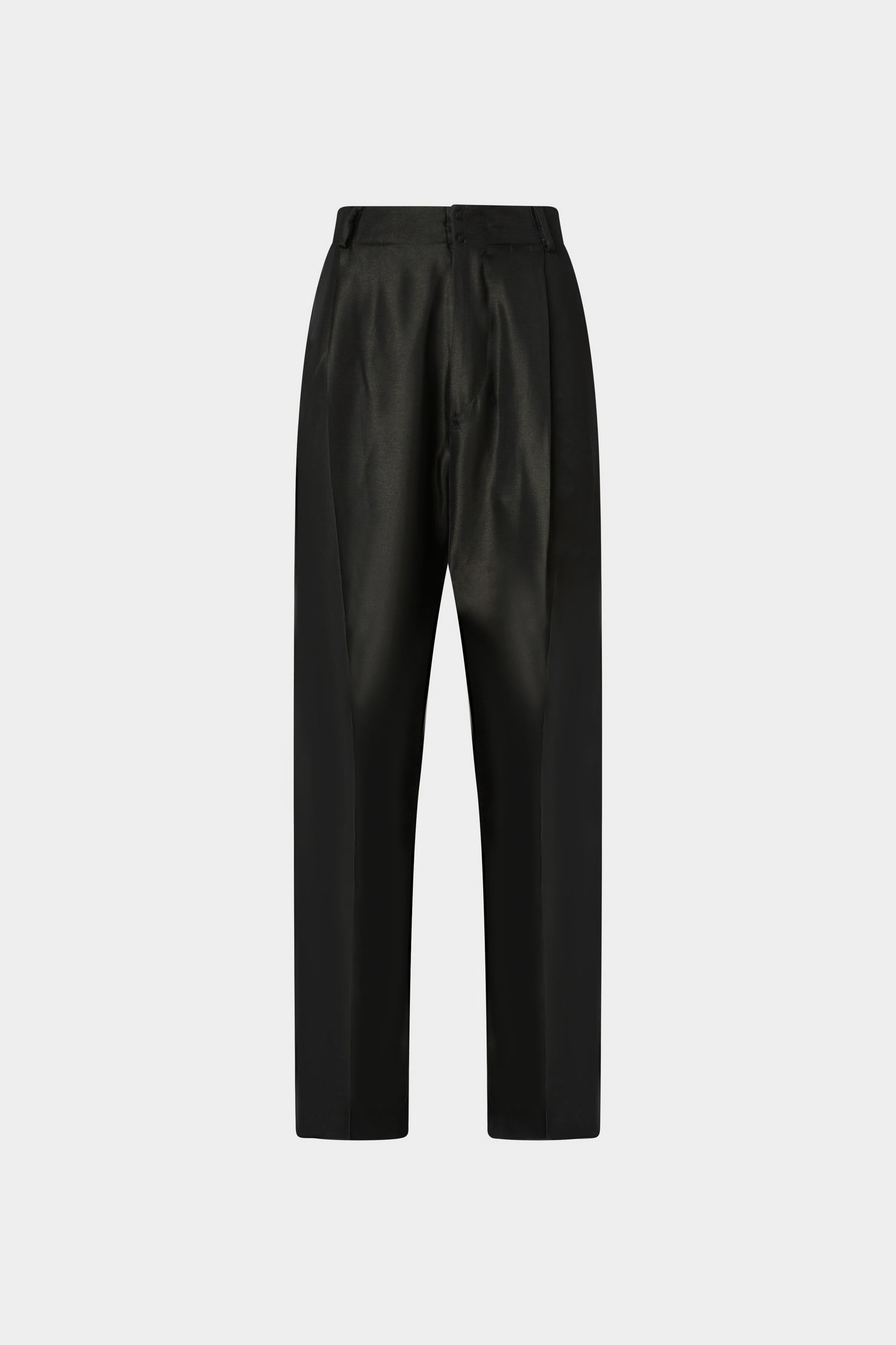 Black Straight-Leg Trousers