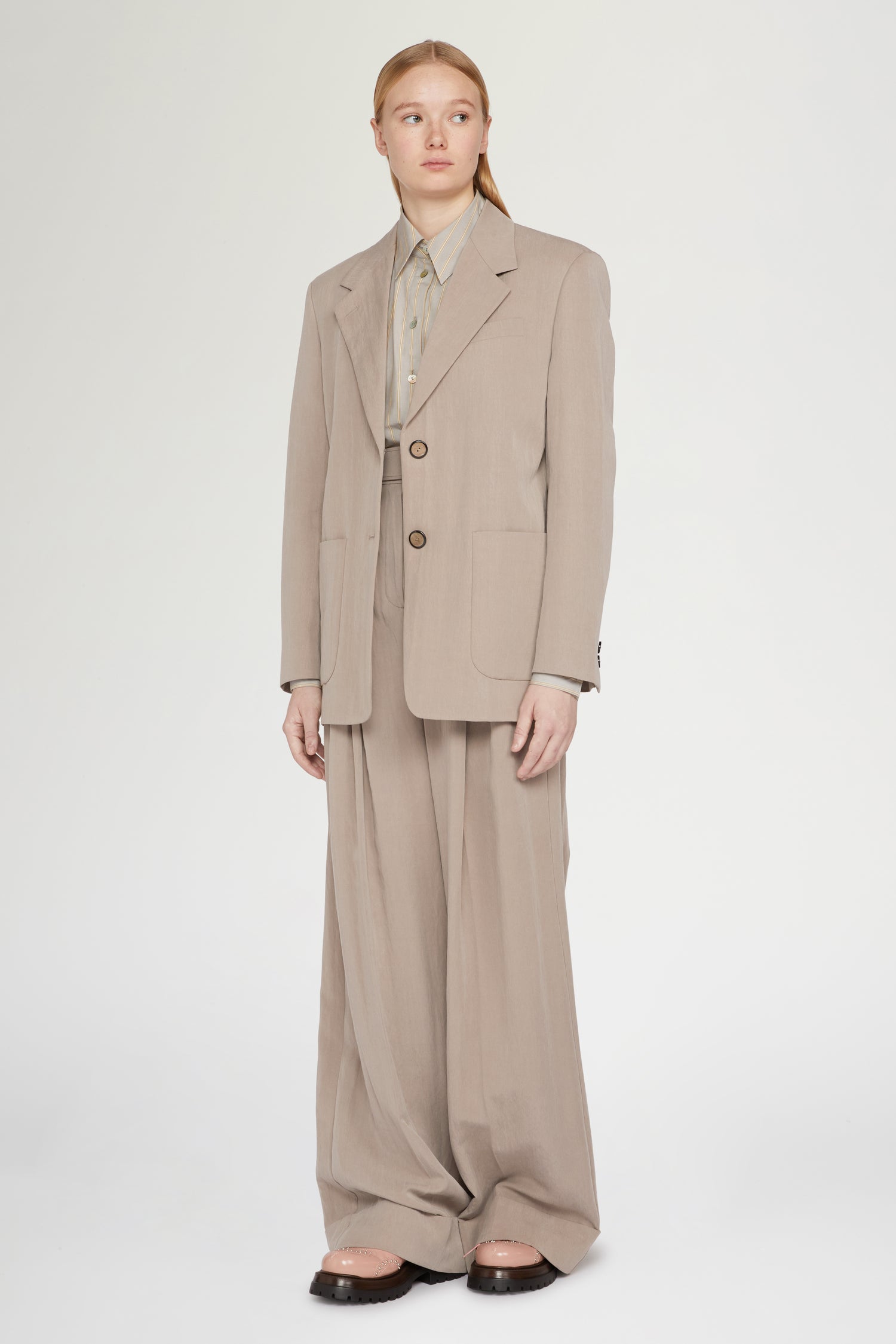 Taupe Palazzo Pants