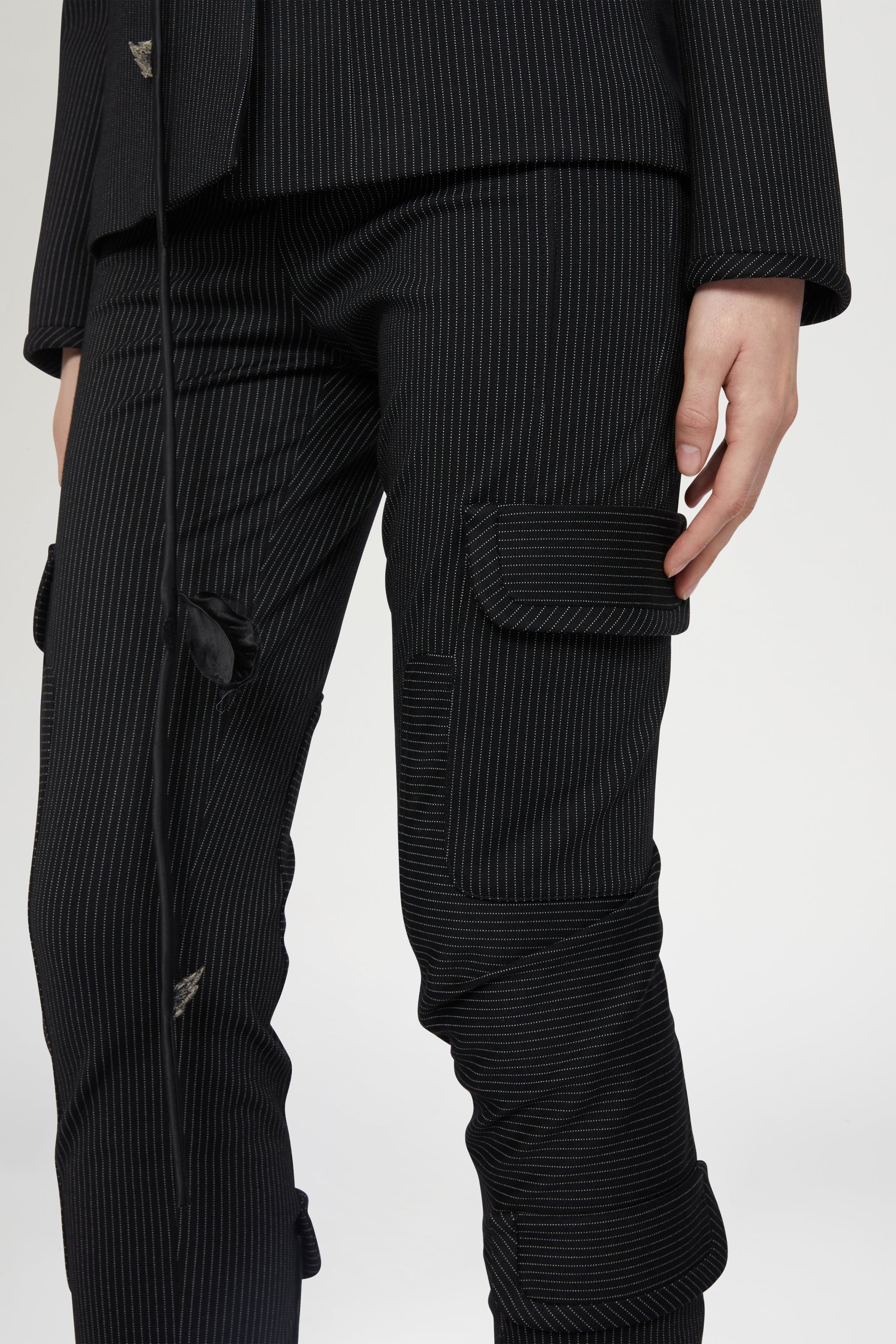 Women's skinny cargo pants with pinstripe pattern Antonio Marras