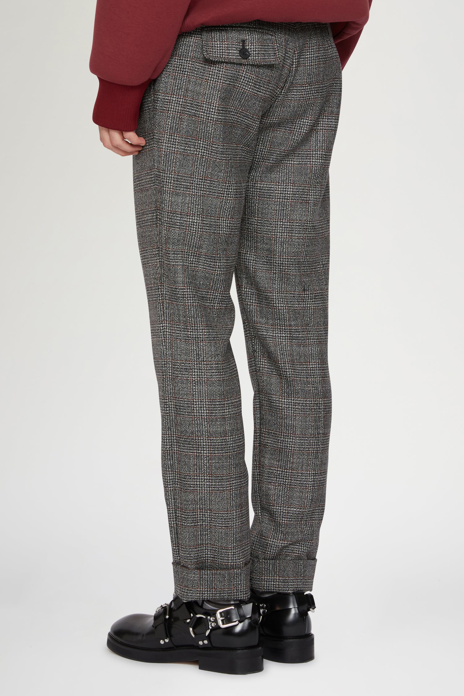 Grey Regular-Fit Pants in Wool