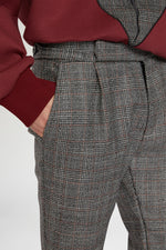 Grey Regular-Fit Pants in Wool