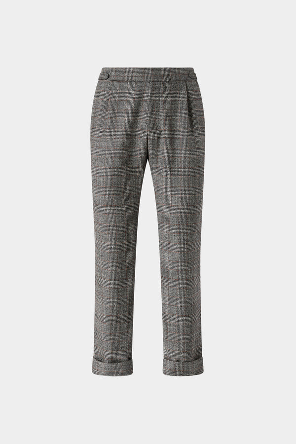 Grey Regular-Fit Pants in Wool
