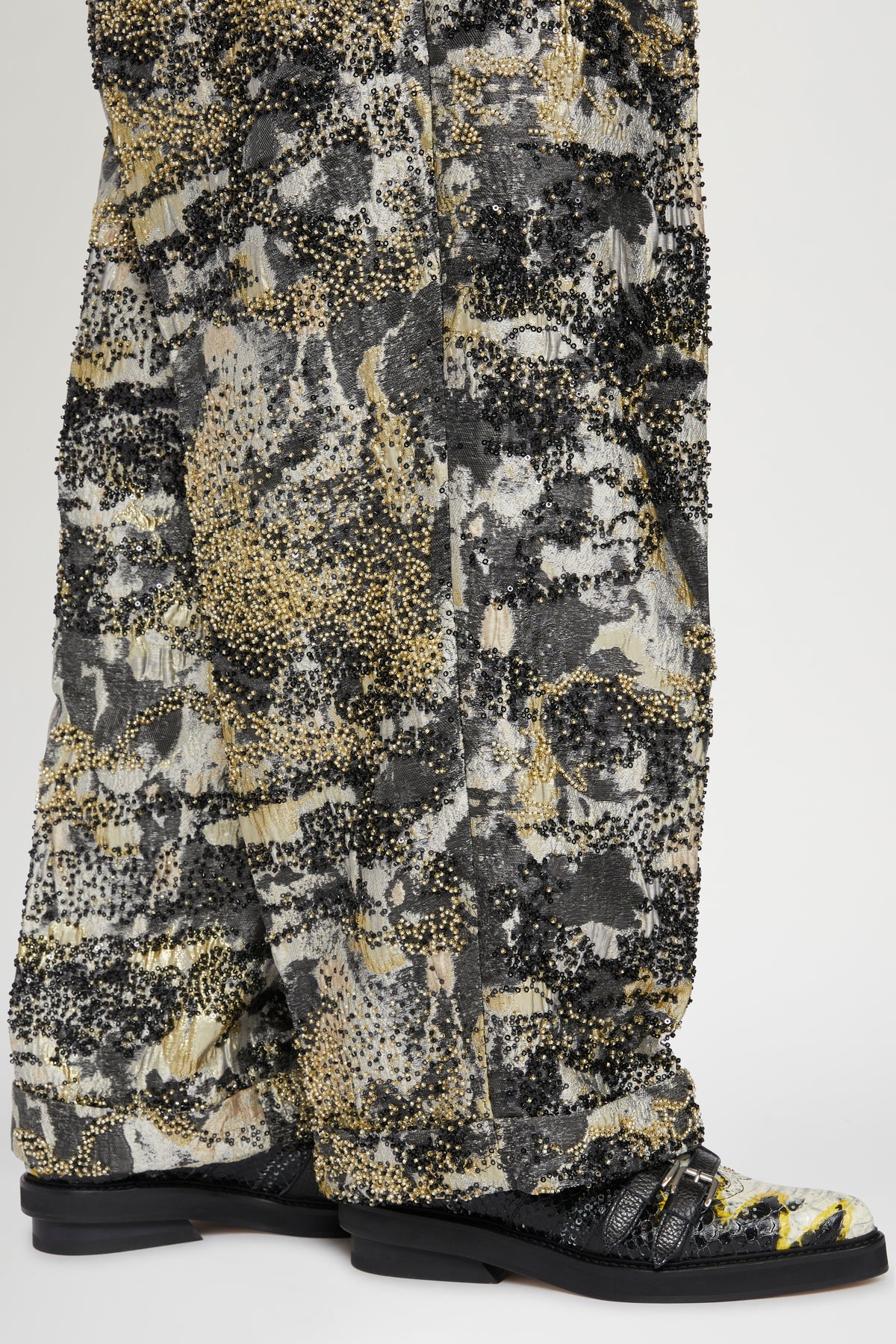 Pantaloni Loose in Broccato