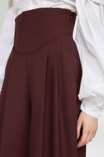 Wide-Leg Trousers With Corset Waist