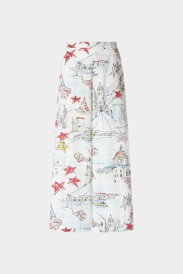 Alghero Print Palazzo Pants