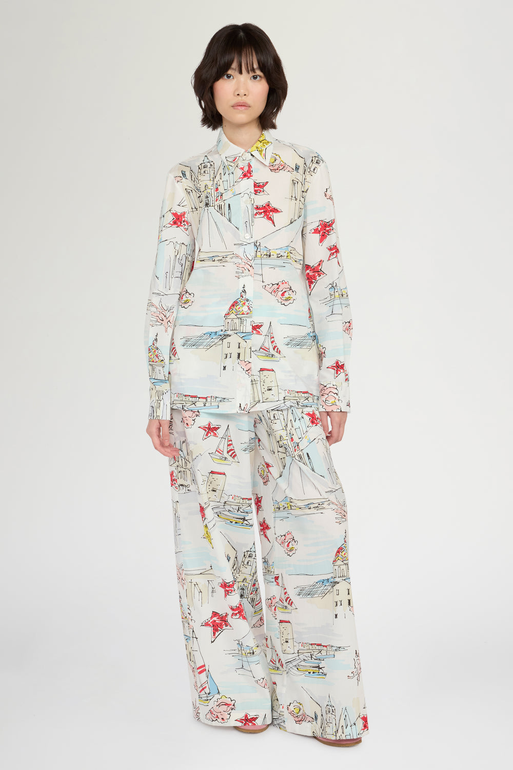 Alghero Print Palazzo Pants