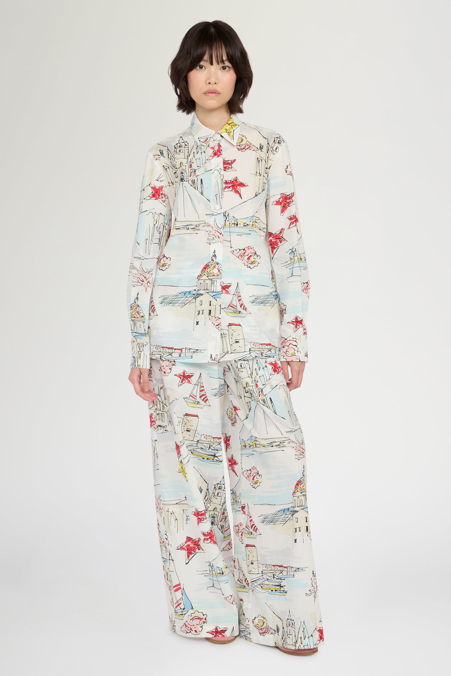 Alghero Print Palazzo Pants