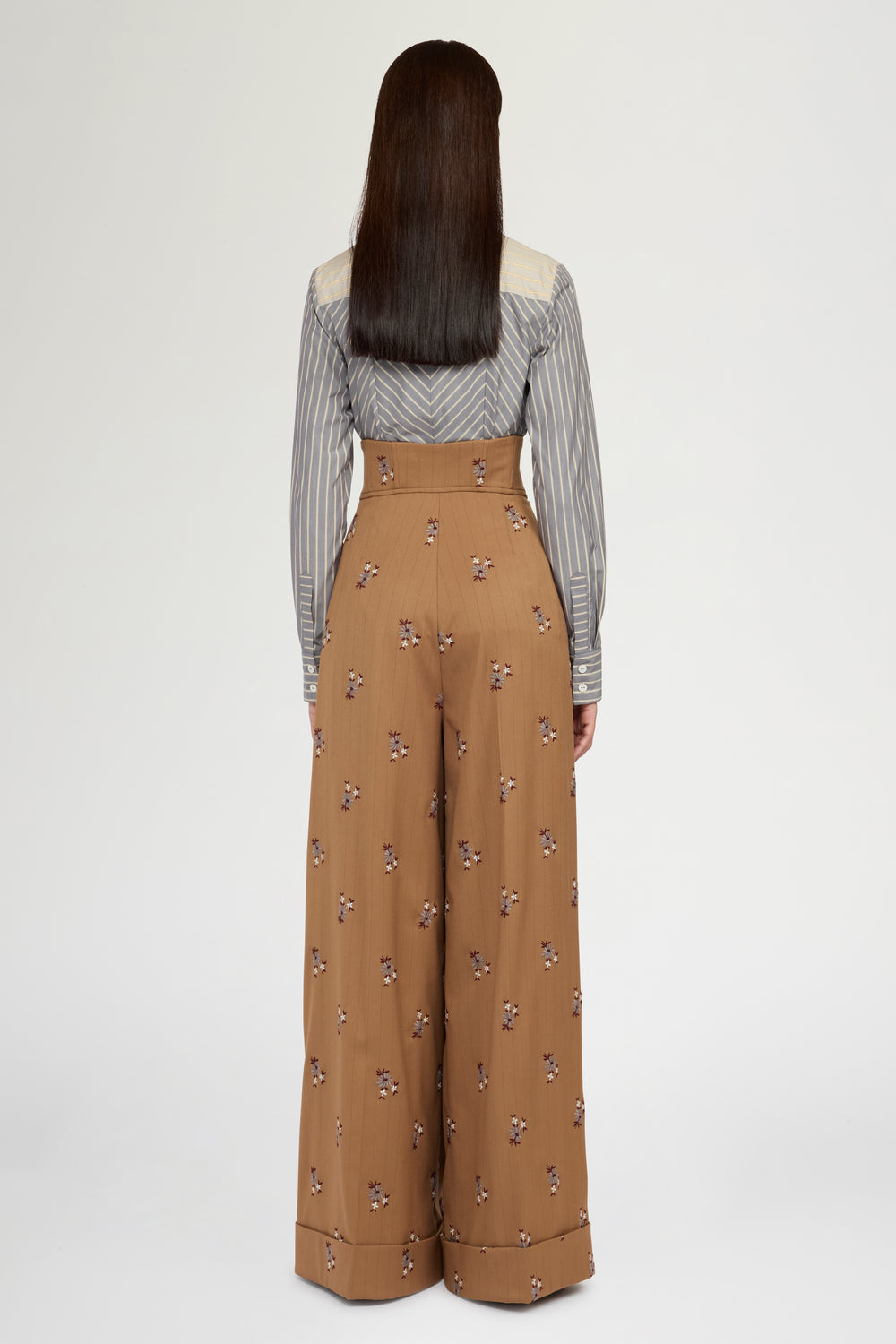 Pantaloni Palazzo in Stile Corsetto