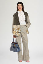 Pantalone Risvolto in Micro Check