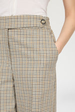 Pantalone Risvolto in Micro Check