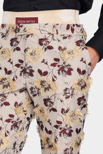 Pantaloni Sartoriali in Jacquard Floreale
