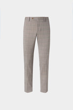 Pantaloni Sartoriali Grigi a Quadri Gamba Dritta