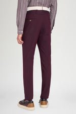 Bordeaux Straight-Leg Tailored Trousers
