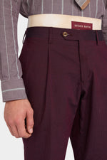 Bordeaux Straight-Leg Tailored Trousers