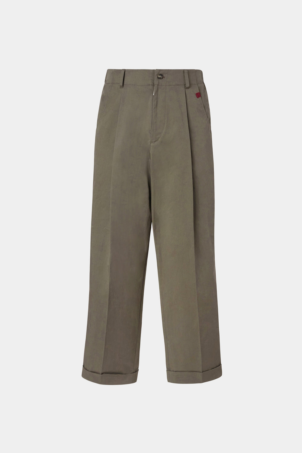 Tailored Wide Olive Pants