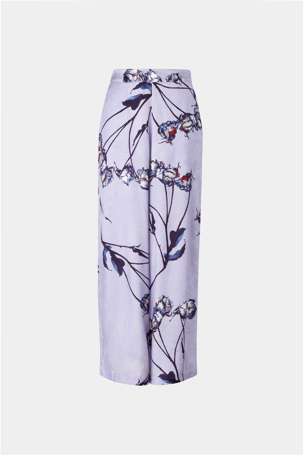 Lilac Painted Rose Palazzo Pants