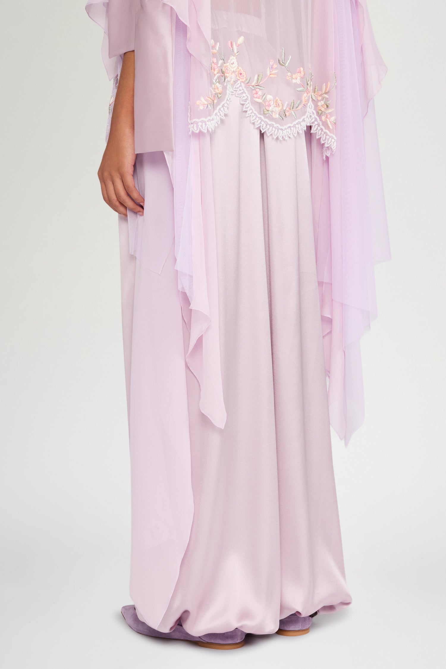 Lilac Silk Satin Joggers