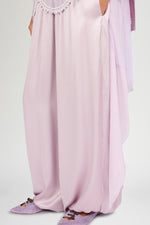 Lilac Silk Satin Joggers