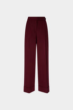 Pantaloni Ampi Bordeaux