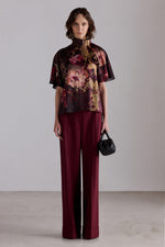 Pantaloni Ampi Bordeaux