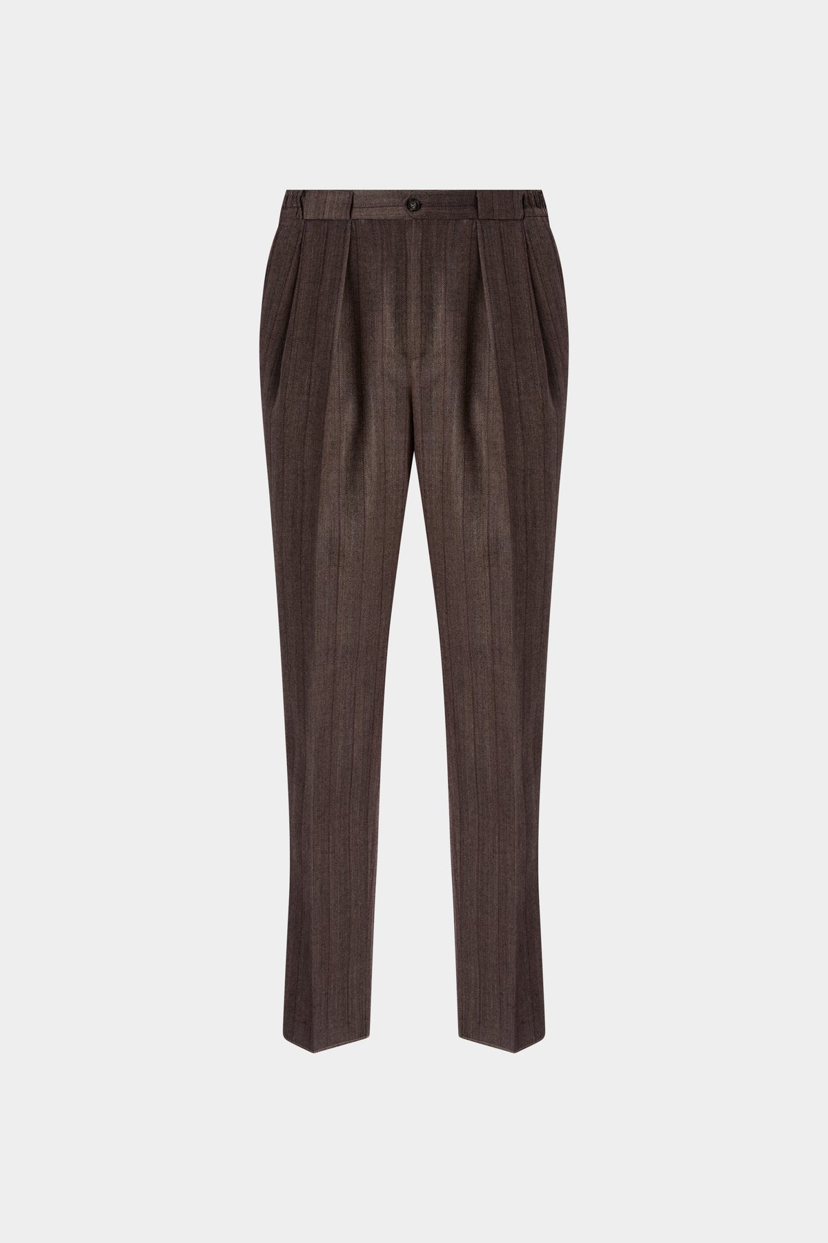 Double-Pleat Wool Tailored Trousers