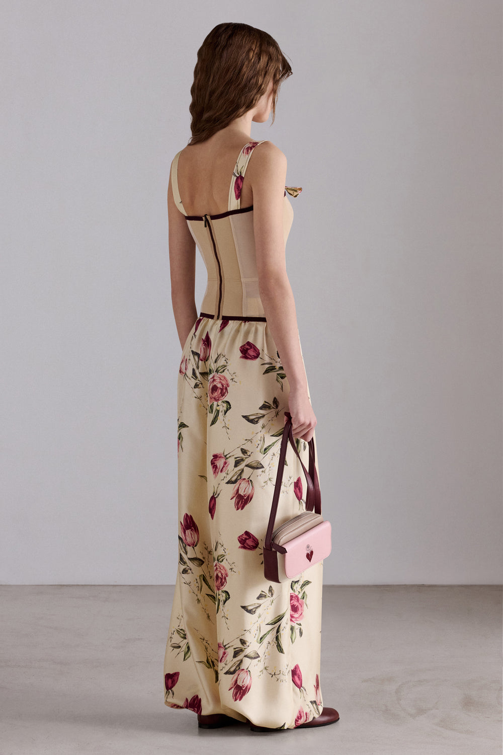 Rose and Tulip Silk Harem Pants