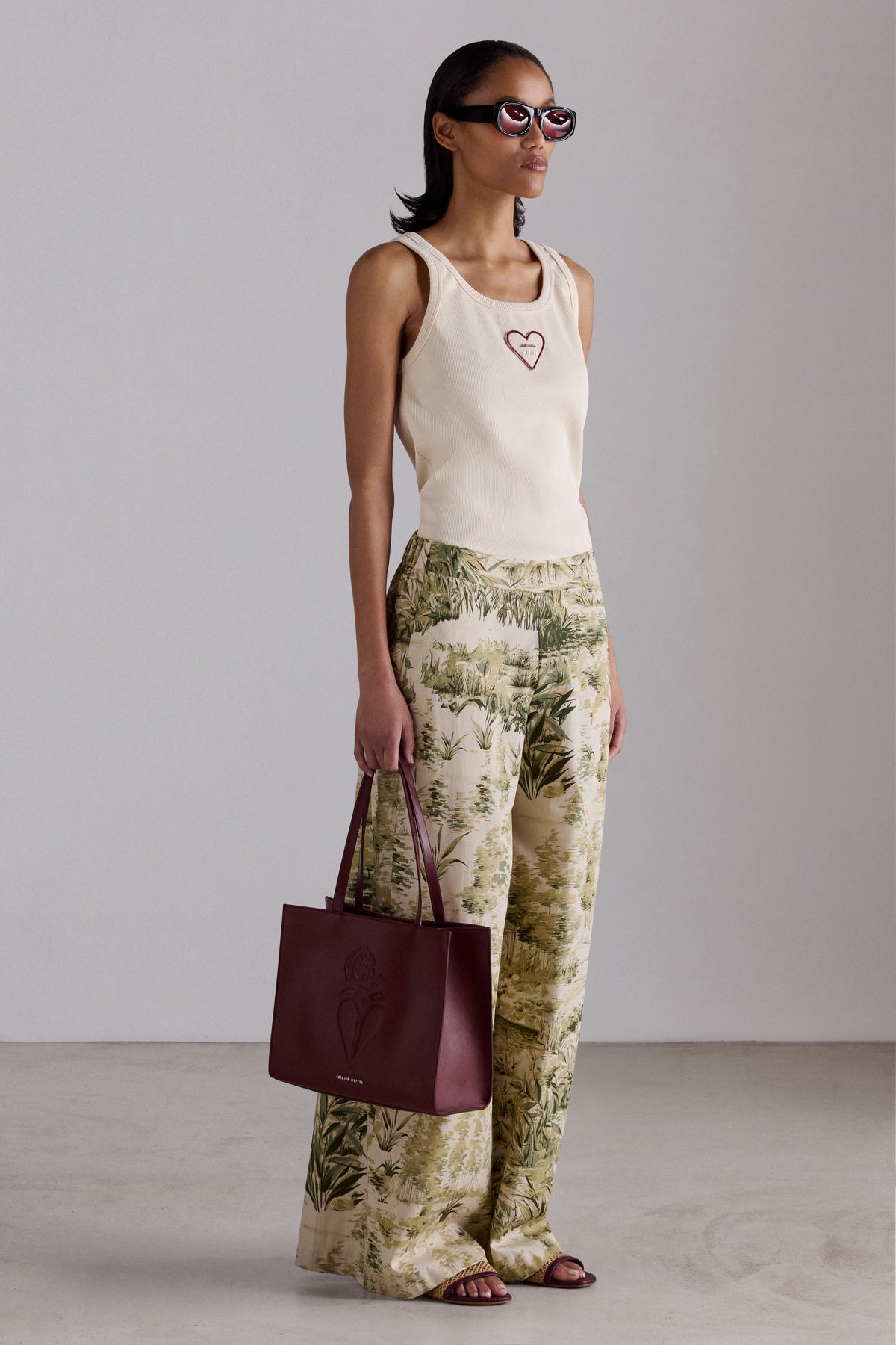 Pantaloni Palazzo Stampa Botanica