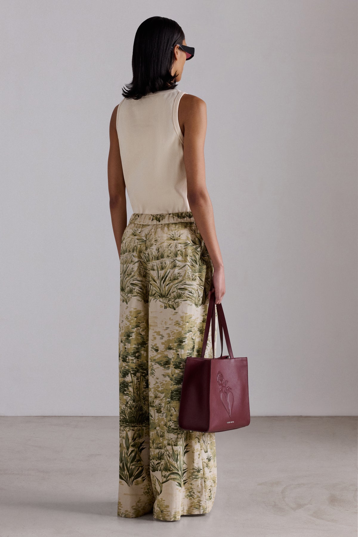 Pantaloni Palazzo Stampa Botanica