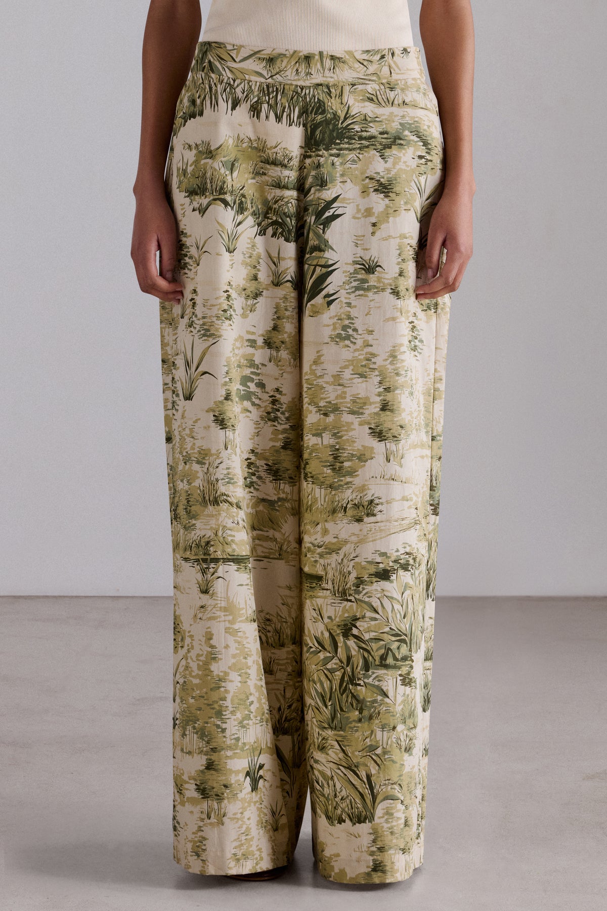 Pantaloni Palazzo Stampa Botanica
