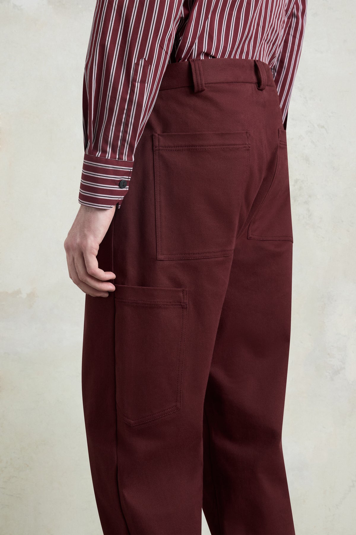 Pantaloni da carpentiere bordeaux