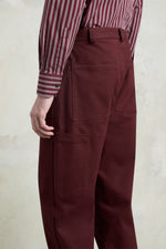 Pantaloni da carpentiere bordeaux