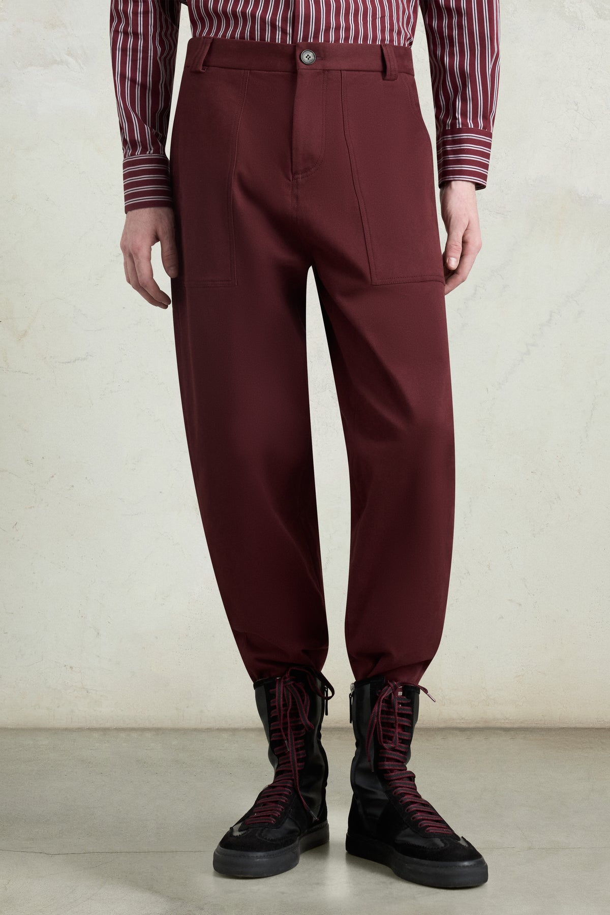 Pantaloni da carpentiere bordeaux