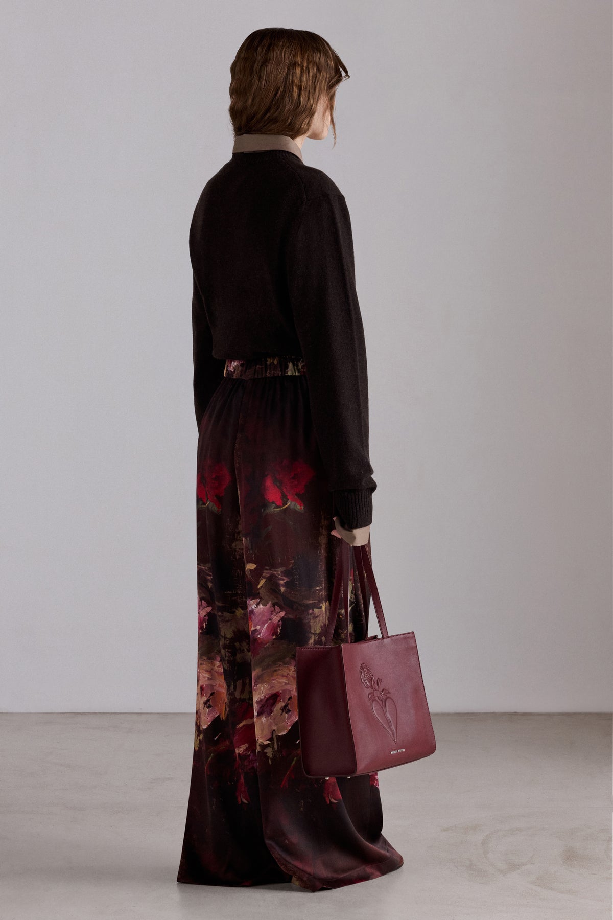 Pantaloni con Rose Dipinte