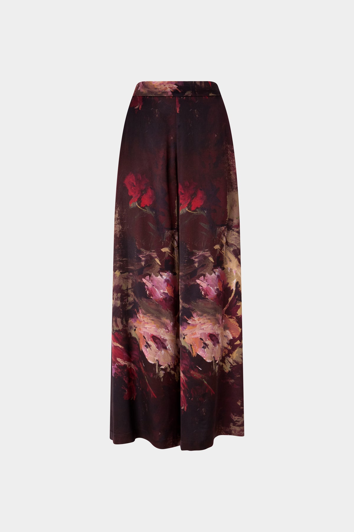 Pantaloni con Rose Dipinte