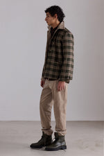 Corduroy Trousers with Tartan Cuffs