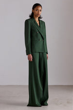 Pantaloni in lana vergine con sciarpa
