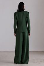 Pantaloni in lana vergine con sciarpa